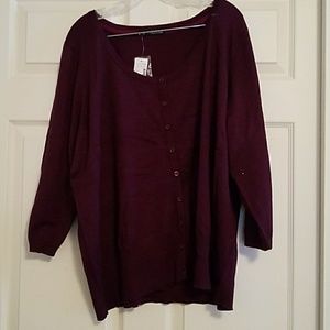 Maurices plum cardigan